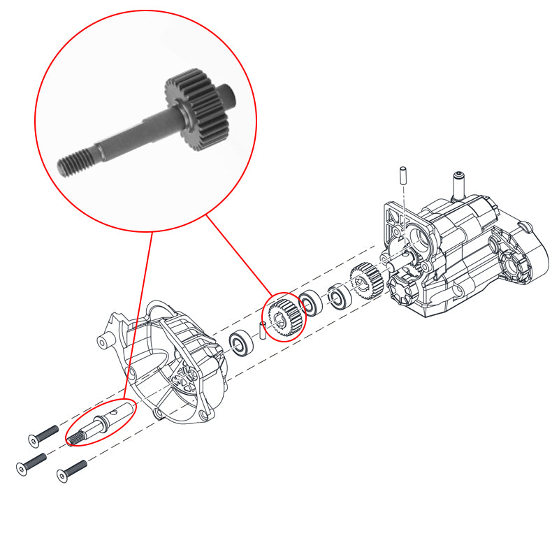 Kyx Axial Scx10 Iii Hardened Steel Gearbox Gear And Shaft 27t One Piec Kyxmodel