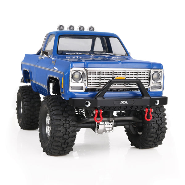 KYX Aluminum Black Front and Rear Bumper for 1/18 Traxxas TRX-4M Chevrolet