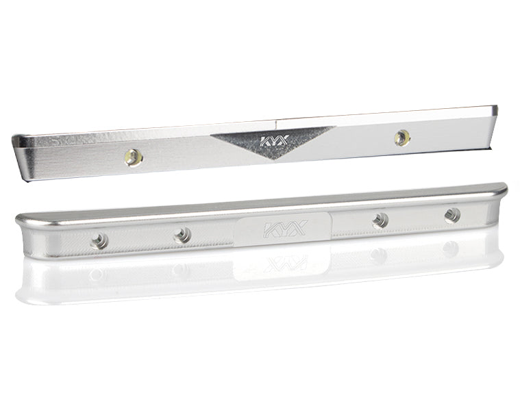 KYX Axial SCX24 C10 Chevrolet Aluminum Front and Rear Bumper Silver