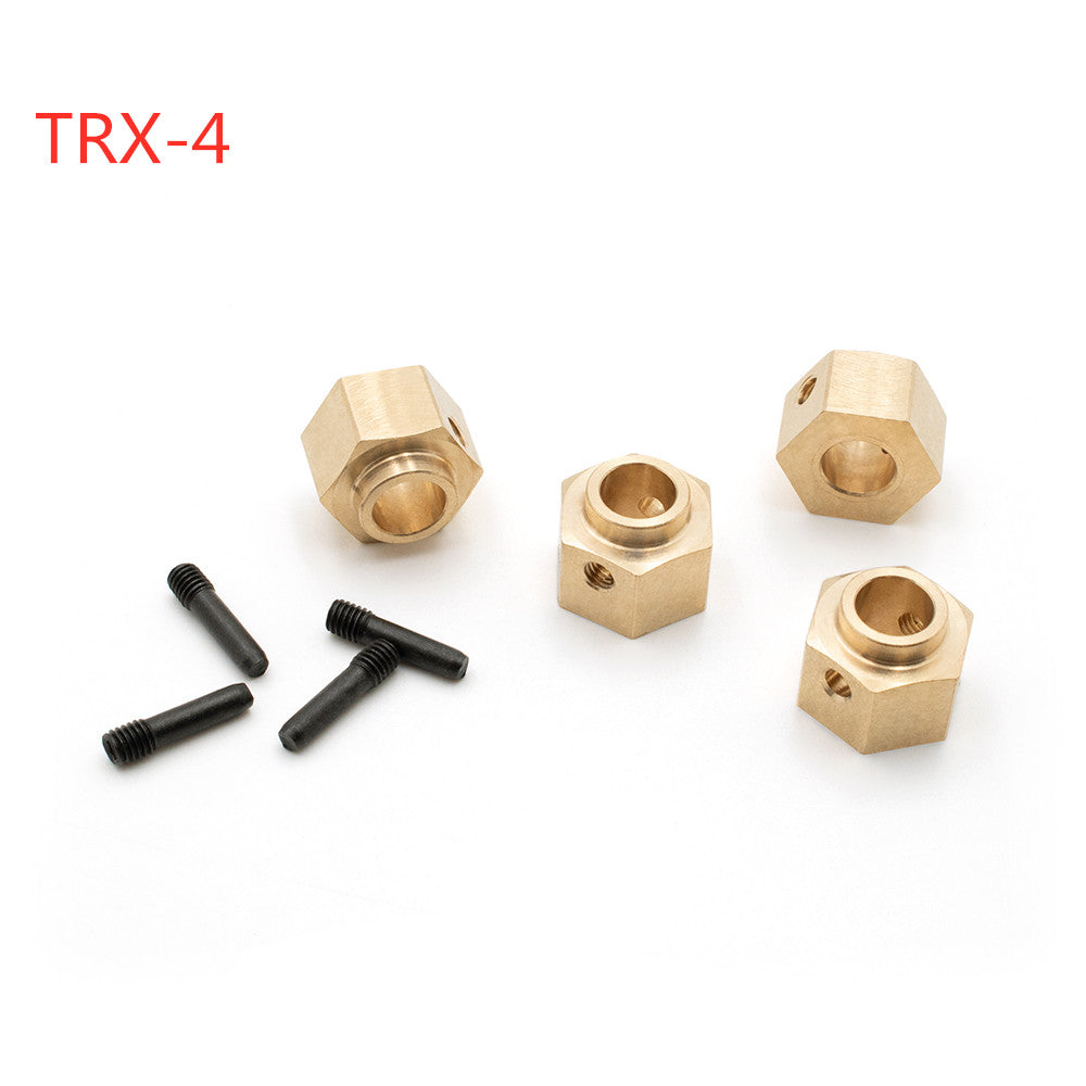 KYX HD Brass 12mm Hex Adaptor Wheel Hub(4) for Traxxas TRX-4 (6.4g)