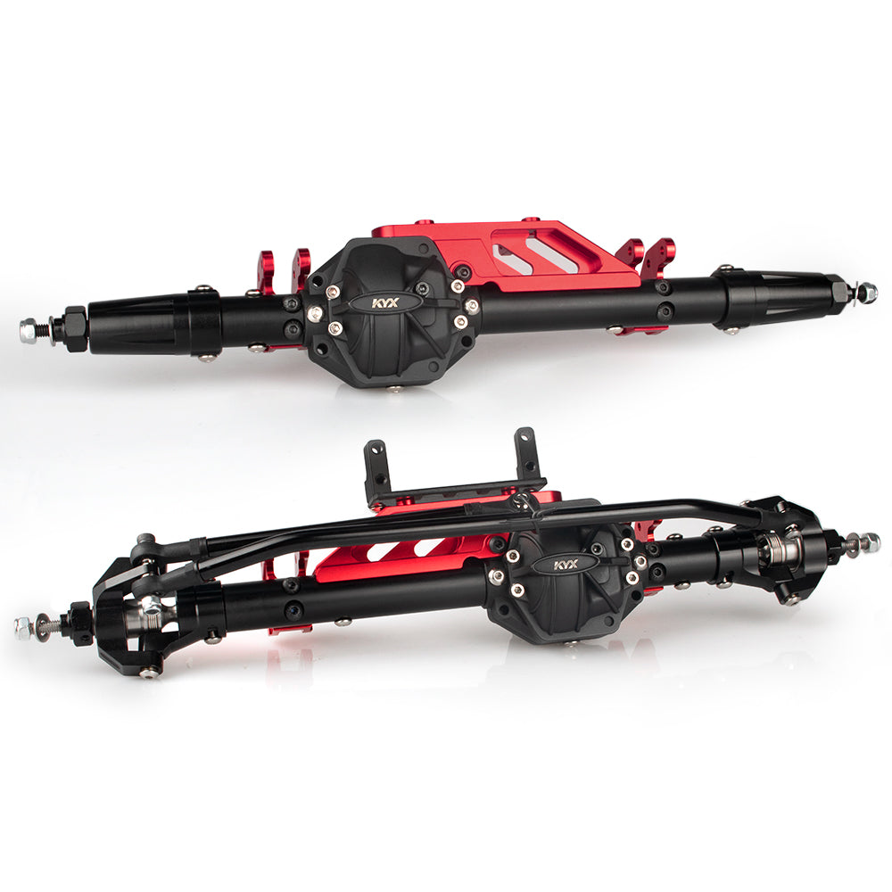 KYX 1/10 RC Crawler Metal Front & Rear Axle set for Axial Wraith