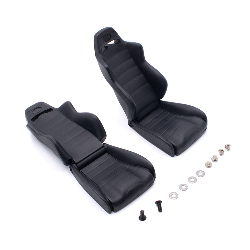 KYX RC Crawler Car Interior Nylon Racing Seat for 1/10 Axial Wraith (Black)