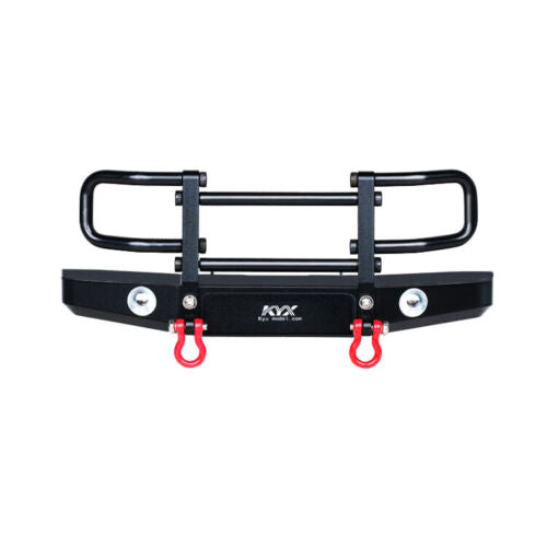 KYX CNC Aluminum anticollision Front Bumper w/Red Shackle for 1/18 Traxxas TRX-4M Bronco RC crawler car Upgrade parts