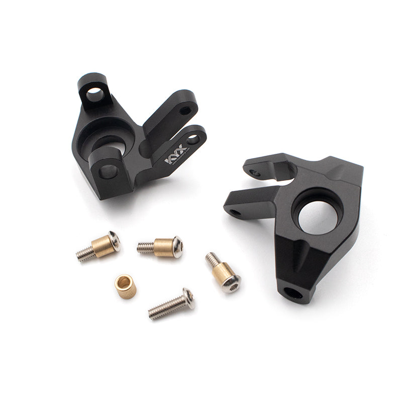 KYX CNC Machined Alloy Steering Knuckle for Axial SCX10 II Black