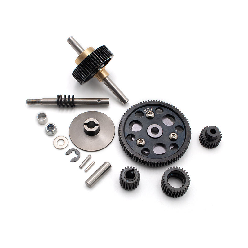 KYX RC Crawler Hardened Steel Gearbox Gears for Axial Wraith(80T/24T)