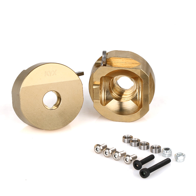 KYX 1.9 Inch Front Axle Weight Brass Steering Knuckle for SCX10 II 126g/pcs