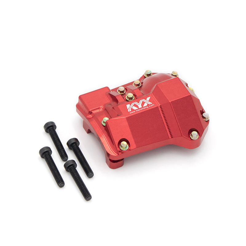 KYX RC Crawler Car Aluminum Axle Diff Cover for Traxxas TRX-4 Red