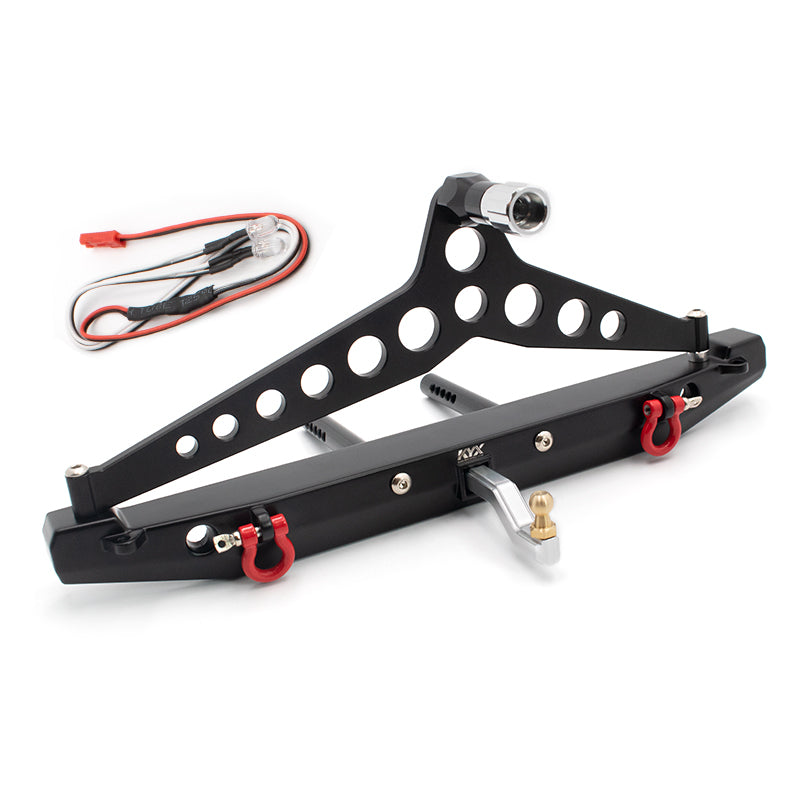KYX Metal Rear Bumper w/ Spare Tire Rack Carrier for TRX-4 Axial SCX10 II