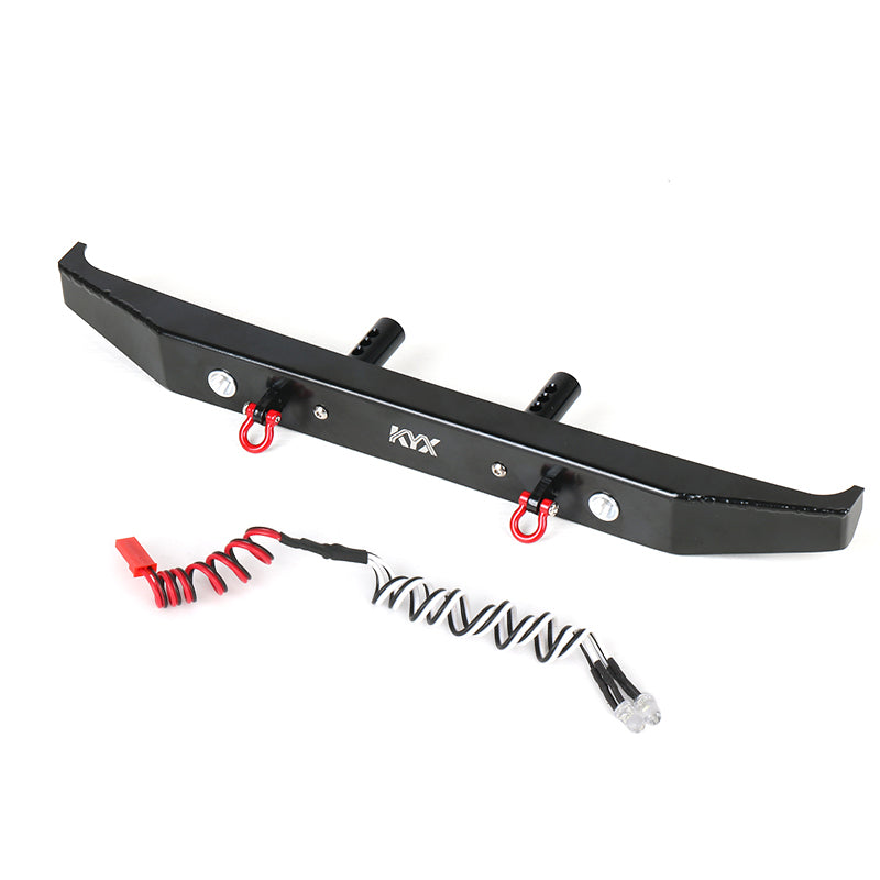KYX 1/6 Scale Axial SCX6 HD Metal Rear Bumper w/ Led Red Shackle