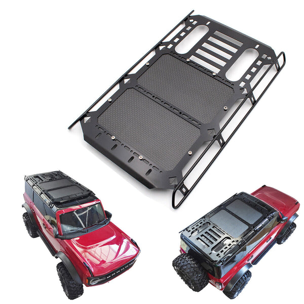 KYX Metal Roll Cage 1:10 Roof Luggage Tray Rack for 2021 Ford Bronco TRX-4