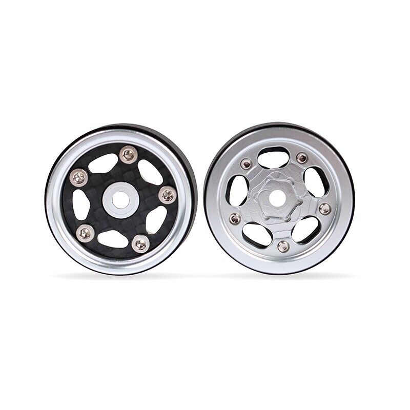 KYX Axial SCX24 Carbon Fiber+ Aluminum 1.0 Beadlock Wheel Rim set (4pcs)