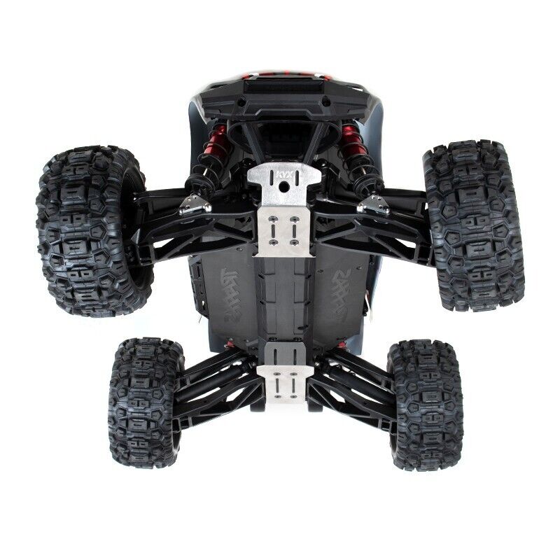 KYX Racing Stainless Steel Front & Rear Chassis Guard Set For 1/18 LOSI Mini LMT RC Crawler - View #3