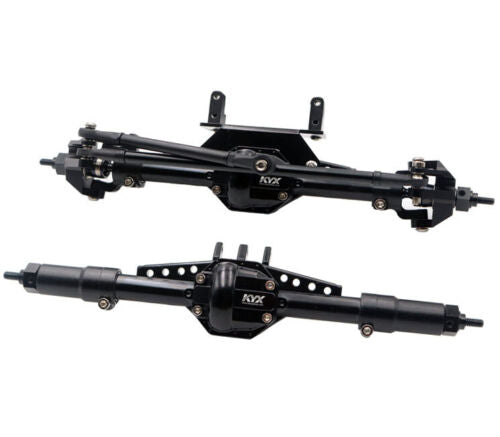 KYX Axial SCX10 II Front and Rear Axle set w/ Axle Mounted Servo Mount