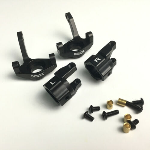 KYX RC Car Aluminum Steering Knuckle & C hub for Axial SCX10 (Black)